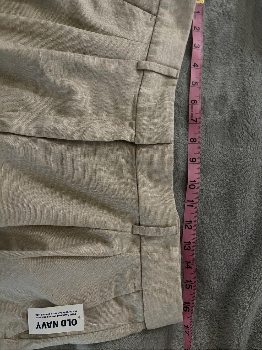 New with Tags Old Navy size L extra high rise linen blend pleated shorts. Summer - Picture 9 of 13